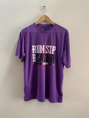 EUC Run Sip And Savor Wine Run 5K Leslie Jordan Short Sleeve T-Shirt Men's Large